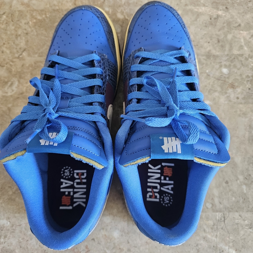 Nike Dunk Low Undefeated 5 On It Vs AF1 Blue-purple #DH6508-400 Men Size 10 - Picture 7 of 11